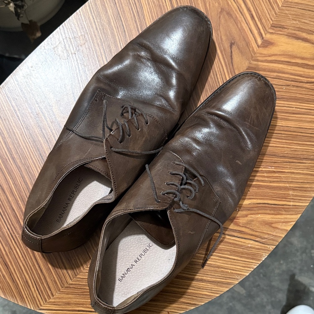 Banana Republic Men's Dark Brown Leather Oxfords